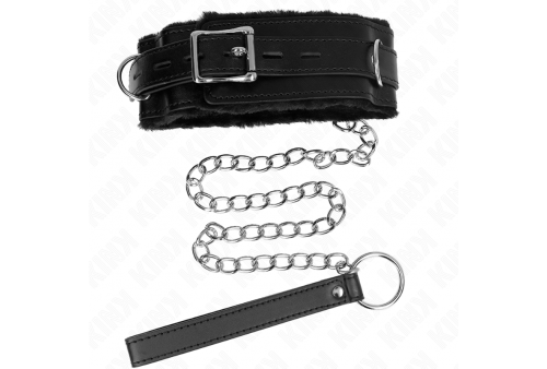 kink collar con correa 65 cm con restricciones negro ajustable 36 42 cm x 55 cm