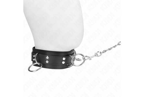 kink collar con correa 80 cm esclavitud 3 anillos 53 x 5 cm