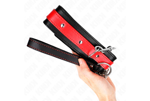 kink collar con correa 65 cm rojo ajustable 36 43 cm x 5 cm