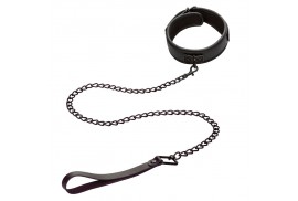 calexotics nocturnal collar y correa cuero ajustable negro