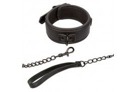 calexotics nocturnal collar y correa cuero ajustable negro