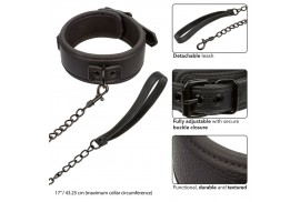 calexotics nocturnal collar y correa cuero ajustable negro