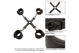 calexotics nocturnal conector hog tie cuero ajustable negro