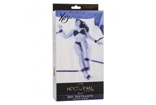 calexotics nocturnal restricciones de cama cuero ajustable negro