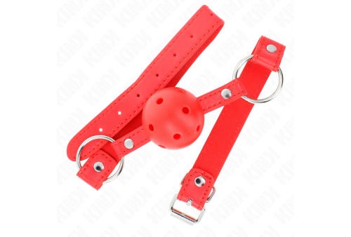 kink mordaza de bola 4 cm transpirable con doble remache modelo 1 rojo 62 x 25 cm ajustable 42 58 cm