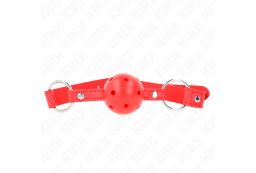 kink mordaza de bola 4 cm transpirable con doble remache modelo 1 rojo 62 x 25 cm ajustable 42 58 cm