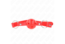 kink mordaza de bola 4 cm transpirable con doble remache modelo 1 rojo 62 x 25 cm ajustable 42 58 cm