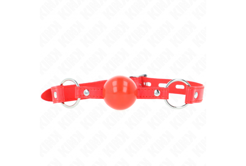 kink mordaza de bola 4 cm tpe con candado rojo 60 x 2 cm