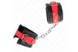 kink muñequeras negro con correa rojo ajustable 17 28 cm x 6 cm