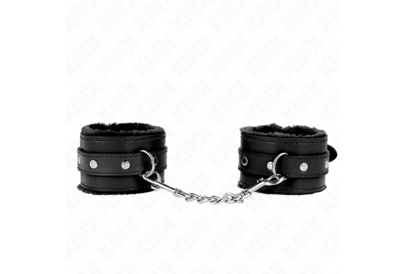 kink muñequeras forradas premium negro con correa negro ajustable 17 29 cm x 6 cm