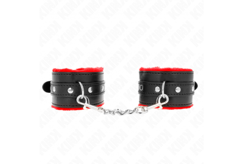 kink muñequeras forradas premium rojo con correa negro ajustable 17 29 cm x 6 cm