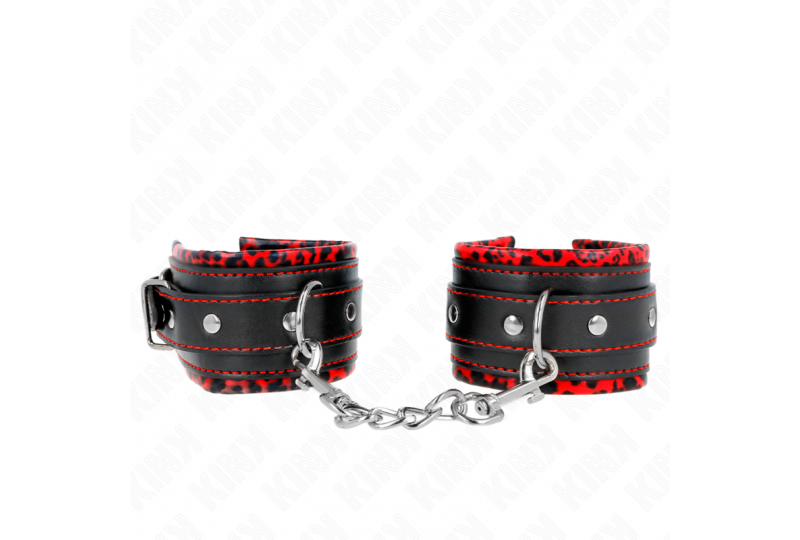 kink muñequeras forradas rojo negro ajustable 17 29 cm x 6 cm