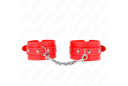 kink muñequeras finas rojo ajustable 21 33 cm