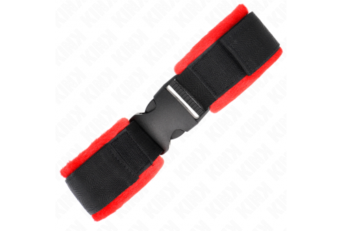 kink muñequeras nylon rojo negro modelo 1 ajustable 25 35 cm x 6 cm