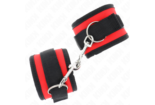 kink muñequeras nylon rojo negro modelo 2 ajustable 18 35 cm x 6 cm