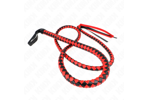 kink látigo de serpiente largo rojo 210 cm