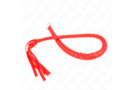 kink látigo de serpiente con anillo de mano rojo 65 cm