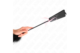 kink plumas para cosquillas con lazo de cinta rosa 49 cm