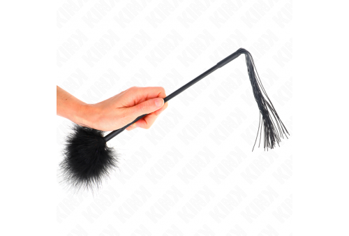 kink látigo de silicona con plumas para cosquillas 47 cm