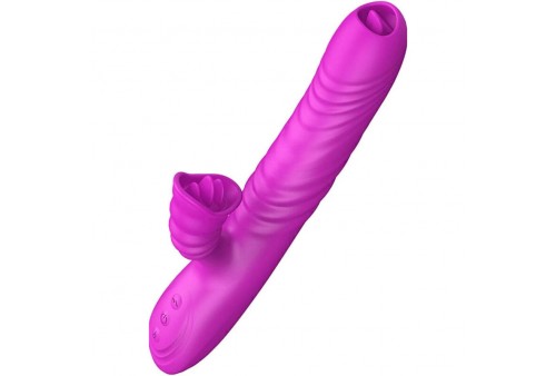 armony angelia vibrador multifuncion doble lengua efecto calor violeta