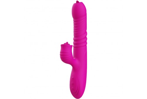 armony fanny vibrador multifuncion doble lengua efecto calor fucsia