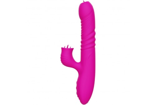 armony fanny vibrador multifuncion doble lengua efecto calor fucsia