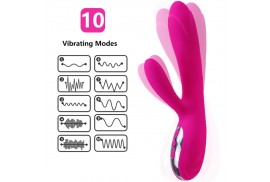 armony vibrador estimulador flexible efecto calor fucsia