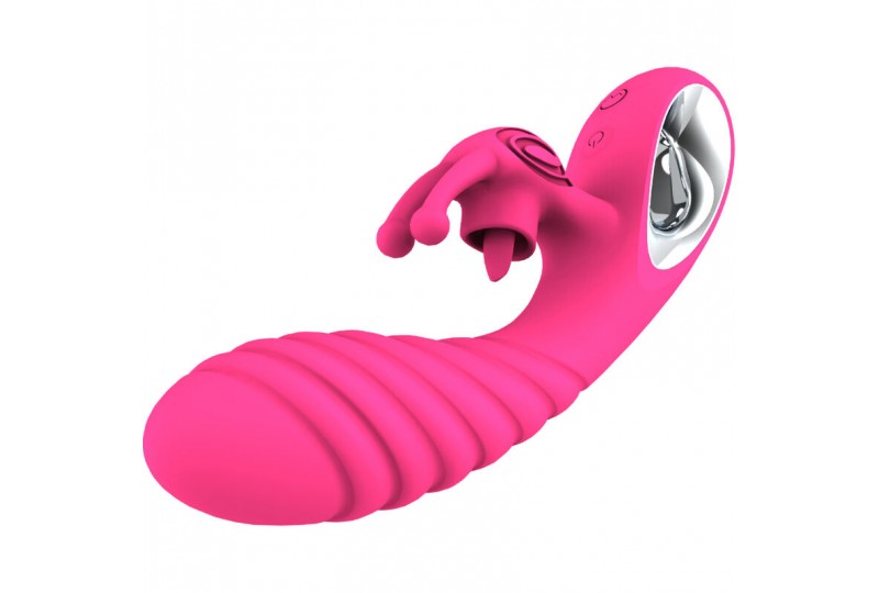 armony vicky vibrador rabbit con lengua pull ring fucsia