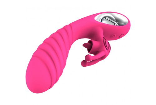 armony vicky vibrador rabbit con lengua pull ring fucsia