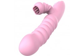 armony vibrador multifuncion con lengua estimuladora efecto calor rosa