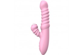 armony vibrador multifuncion con lengua estimuladora efecto calor rosa