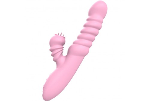 armony vibrador multifuncion con lengua estimuladora efecto calor rosa