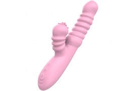 armony vibrador multifuncion con lengua estimuladora efecto calor rosa