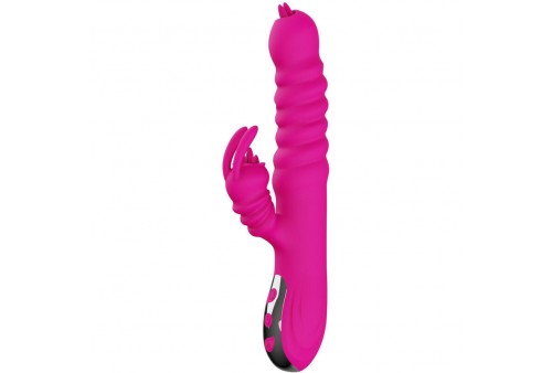 armony vibrador multifuncion rabbit doble lengua efecto calor fucsia