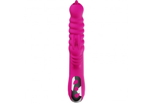 armony vibrador multifuncion rabbit doble lengua efecto calor fucsia