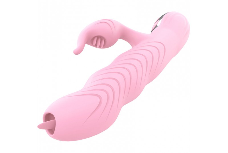 armony marcia vibrador thrusting doble lengua efecto calor rosa