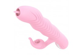 armony marcia vibrador thrusting doble lengua efecto calor rosa