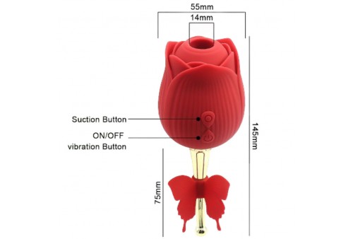 armony butterfly flower succionador rojo