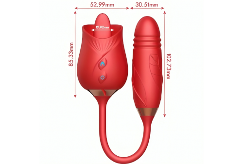 armony delight flower vibrador thrusting con lengua rojo