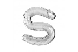 king cock double trouble dildo doble 46 cm transparente