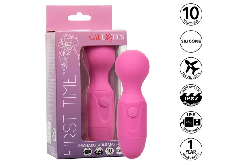 calexotics first time masajeador recargable 10 vibraciones rosa