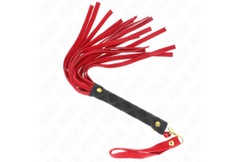 kink látigo mini piel de ante rojo 30 cm