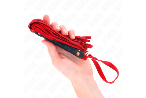 kink látigo mini piel de ante rojo 30 cm