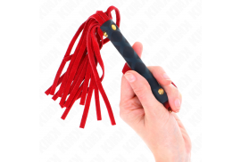 kink látigo mini piel de ante rojo 30 cm