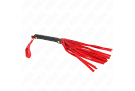 kink látigo mini piel de ante rojo 30 cm