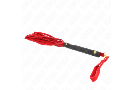 kink látigo mini piel de ante rojo 30 cm