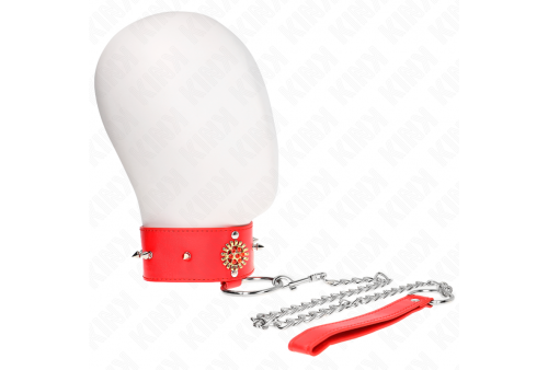 kink collar con correa 65 cm cuello de diamantes rojo ajustable 35 51 cm x 7 cm