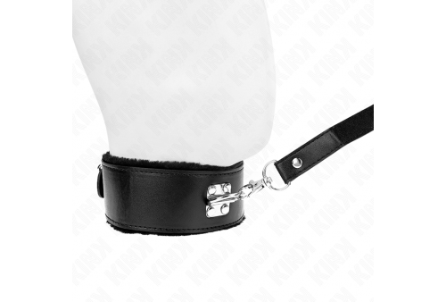 kink collar con correa 116 cm con tachuelas plateadas modelo 4 negro ajustable 40 48 cm x 6 cm