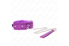 kink collar con correa 65 cm con restricciones morado ajustable 36 42 cm x 55 cm