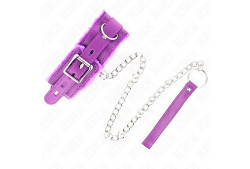 kink collar con correa 65 cm con restricciones morado ajustable 36 42 cm x 55 cm